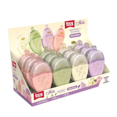 Imagem de Apontador com Depósito e Borracha Giardino Holic Delicata Tris - Kit 1