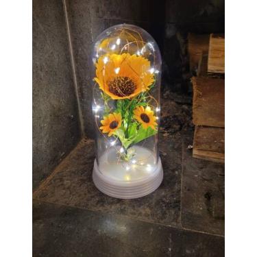 Imagem de Luminária Girassóis Encantados A Bela E A Fera Grande - Amor Lindo Bou