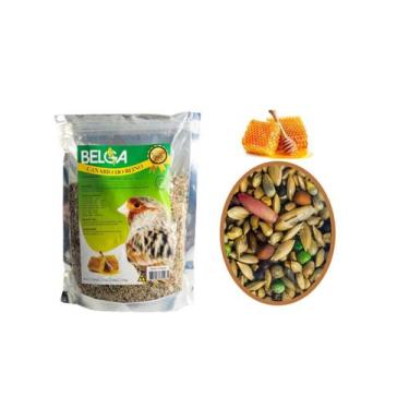 Imagem de 1 Ração Mistura para Passarinhos / Pássaro Canário do Reino Mel 500g -