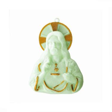 Imagem de Imagem Sagrado Coração de Jesus Para Parede Fosforescente com Dourado 
