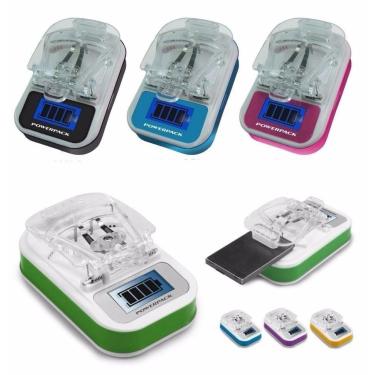 Imagem de Carregador Universal Digital LCD Bivolt Bateria Celular USB