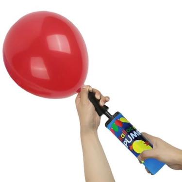 Imagem de Bomba De Ar Manual Inflar Balões Bexiga 28x5cm Resistente e Pratica - 