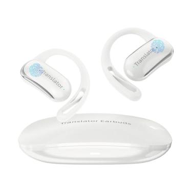 Imagem de Fones de ouvido de tradução de idiomas AI, fones de ouvido de tradução 3 em 1 em tempo real com 144 idiomas e acentos, fones de ouvido confortáveis para tradutor OWS para viagens, negócios e