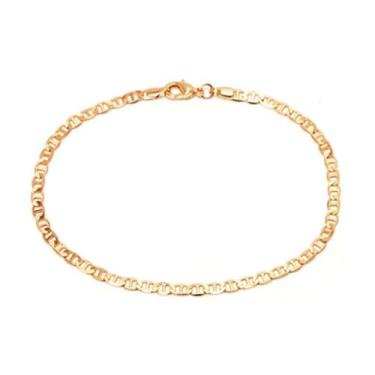 Imagem de Tornozeleira feminina minimalista com elos quadrados - corrente de camadas de inspiração francesa para empilhamento elegante