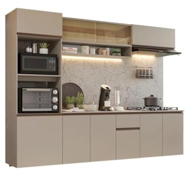 Imagem de Armário de Cozinha Completa 260 cm Suspenso Crema Nice Madesa 14