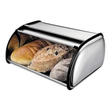 Imagem de Porta Pão Bolo Inox Com Tampa Inox Hotel Restaurante Café