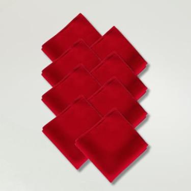 Imagem de Kit de Guardanapos Basic, 8 Peças, Tecido Oxford, 35x35cm, Mesa Posta, Decoração Elegante (Vermelho)
