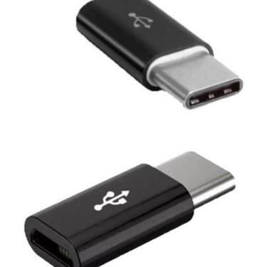 Imagem de ADAPTADOR MICRO USB V8 PARA USB TIPO C = MINI CONVERSOR PARA CARGA