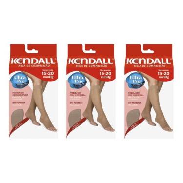 Imagem de Kit com 3 Pares de Meias Kendall Média Compressão Sem Ponteira Mel - K