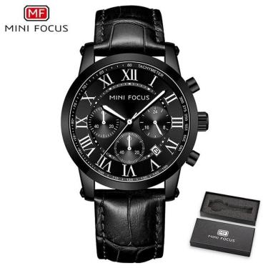 Imagem de Relógio Masculino Mini Focus Mf0415g à Prova D'água Preto