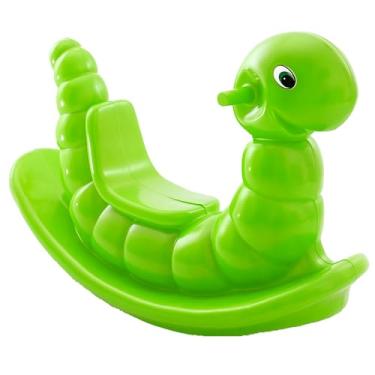 Imagem de BE PLACE KIDS Gangorra Infantil Minhoquinha – Brinquedo Educativo de Plástico Resistente – Para Meninos e Meninas – Cores Sortidas (verde)