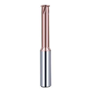 Imagem de Fresa De Rosca De Carboneto De Dente único M1 M1.2 M1.6 M2 M2.5 M3 M4 M5 M6 M12 Fresa Espiral De Carboneto De Tungstênio De Dente único 3 Flautas Fresa De Rosca De Metal Duro Sólido, M1x0.25