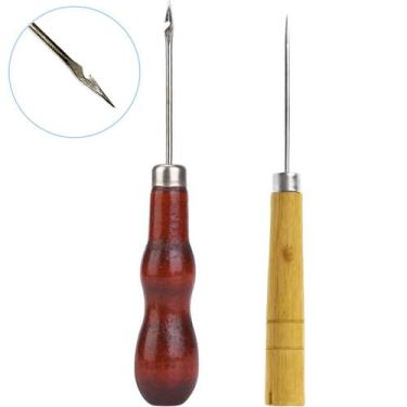 Imagem de 02 Agulhão Manual Sovela Gancho Furador Costura Couro - Evolvere