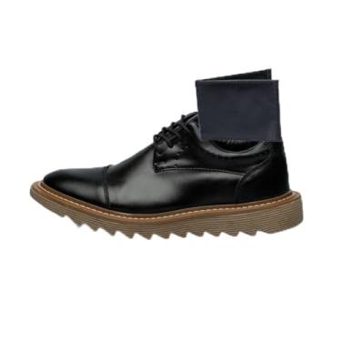 Imagem de Verona Oxford Brogue Masculino, Sapato Social em Couro Marrom, Sola Tratorada Confortável (Preto Ambar, BR, Adulto, Numérico, 39)