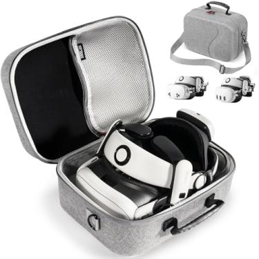 Imagem de Nargos Estojo De Transporte Para Meta Quest 3, Bolsa De Viagem Compatível Com Bobovr S3 Pro, Alça De Cabeça Com Bateria, Controladores E Outros Acessórios, Capa Rígida E Proteção Superior Para Oculu