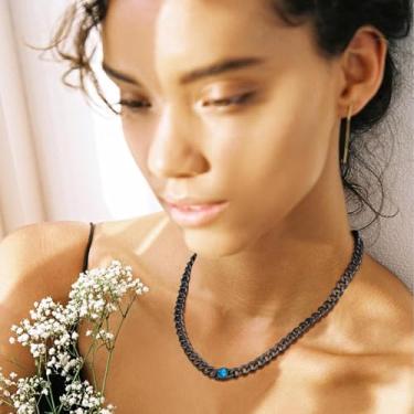 Imagem de Colar grosso com elos de corrente, One Size, Aço inoxidável, Sem Pedra Preciosa