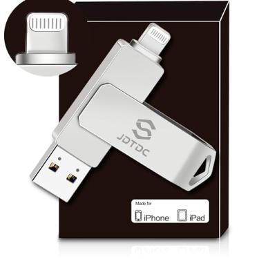 Imagem de Unidade flash USB genuína certificada pela Apple MFi de 128 GB - Capacidade real - sem armazenamento falso, Lightning genuíno, bastão de fotos de backup automático criptografado para fotos e vídeos do