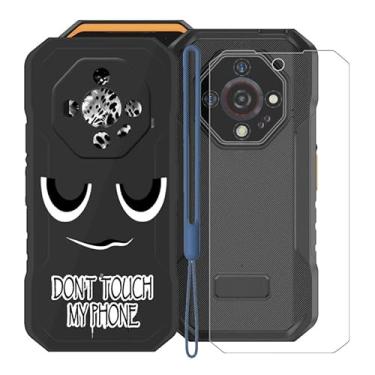 Imagem de WXPPJ Capa para celular Ulefone Armor X32 e protetor de tela (14.4 cm) filme de vidro temperado, capa de proteção à prova de choque, capa ultrafina de TPU de silicone macio para - Don't Touch E
