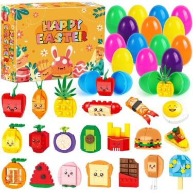 Imagem de Blocos de construção: enchimentos de ovos de páscoa, 20 peças de fruta