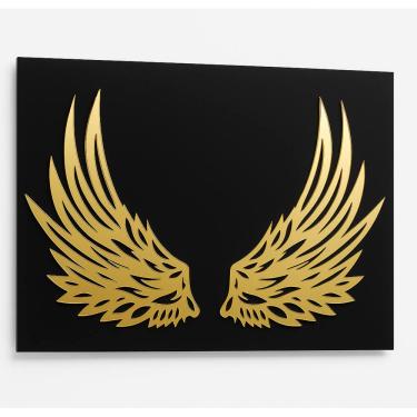 Imagem de Quadro Decorativo Painel C Acrilico Asas Anjo Espelhad 40X30