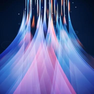 Imagem de Quadro Decorativo Arte Moderna Neon Curvas Iluminadas para Parede 40x40cm