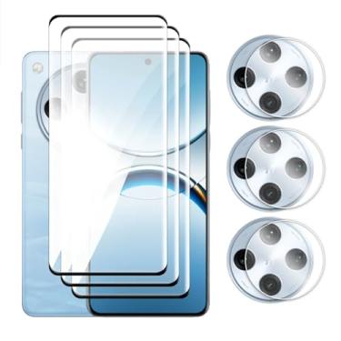 Imagem de Para OPPO Find X8 Pro, 6 em 1 Vidro 3D Curvo Protetor de Tela de Cobertura Completa Filme de Lente de Vidro Temperado