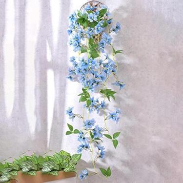 Imagem de 1 peça de videiras de flores artificiais, videiras de jasmim, decoração de casamento, ar condicionado, enrolamento para bloquear canos, decoração de sala de estar