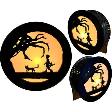 Imagem de Luminaria Abajur Coraline E O Mundo Secreto - Mdf Cru - Pret