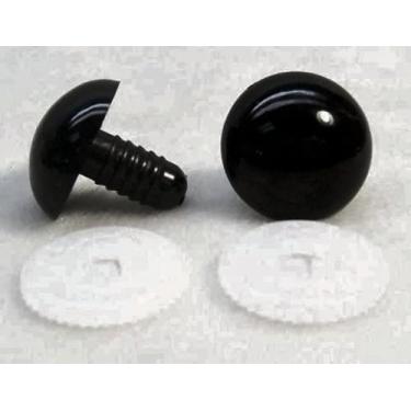 Imagem de Olhos de segurança pretos Sassy Bears 8 mm (10 pares) para ursos, bonecas, fantoches, artesanato