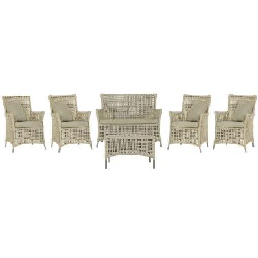 Imagem de Jogo Sofá 4 Poltronas E Mesa Igapó Fendi E7 Trama Original Rami