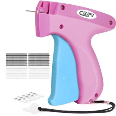 Imagem de Pistola de costura fina para roupas, fixador rápido de roupas - Pistola de etiquetagem portátil para roupas, kit de costura de ponto rápido de roupas inclui 2000 micro fixadores e 6 agulhas finas