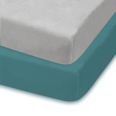 Imagem de Littogoose Graco Pack and Play Lençóis de colchão com elástico, pacote com 2 para colchão Pack 'n Play, lençóis elásticos