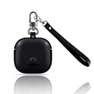 Imagem de Capa protetora para SHOKZ OpenFit 2+, capa protetora com kit de limpeza, capa protetora de couro PU macio estilo empresarial, acessórios de cordão e chaveiro, impermeável, à prova de poeira, à prova