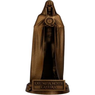 Imagem de Estátua Exu Meia Noite Caveira Candomblé Umbanda (Cor Cobre Antigo)