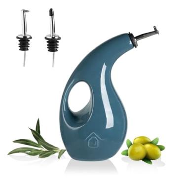 Imagem de Sweejar Dispensador de óleo de 510 g para cozinha com bico de gravidade, frasco dispensador de azeite de oliva de cerâmica, recipiente de vinagre opaco de alívio para Evoo, vinagre, molho de soja (680