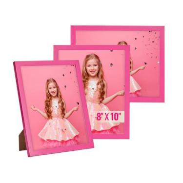 Imagem de Porta-retratos TWING Pink 8x10 com tapete, pacote com 3 unidades para 