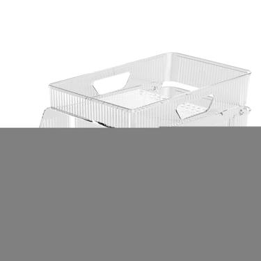 Imagem de Organizador de refrigerante | Organizador empilhável de latas de suco para geladeira - Caixa transparente de armazenamento de bebidas para aluguel de hotel, apartamento, restaurante