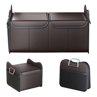 Imagem de Organizador de porta-malas de carro | Organizador de mantimentos de porta-malas com tampa, acessórios de veículos dobráveis, organização para carro, caminhão, sedã, viagem, viagem, viagem de carro