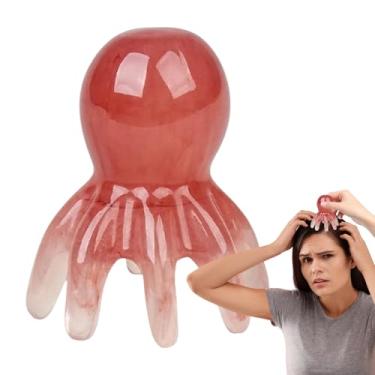 Imagem de Ferramentas de spa para cabeça, massageador manual de couro cabeludo de polvo - Acessório de saúde para casa, Headspa, chuveiro, família, pescoço, viagem, mãe, ioga, esposa, spa, amigos, pai