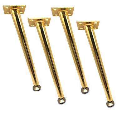 Imagem de SENNIAN Perna de móveis de metal, pernas de mesa de ferro, pernas de substituição de pés de sofá, pés de guarda-roupa, pés de cama, pés de sofá, pernas de armário, base de pés de móveis, com peças de
