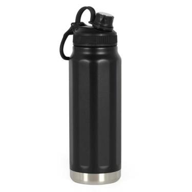Imagem de Garrafa Térmica Água Squeeze Academia Quente Frio 950ml Preto - Luxcel