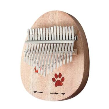 Imagem de Piano de polegar de 17 tons portátil Kalimba instrumento de piano de dedo com conjunto completo de acessórios (cor: 03)