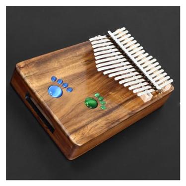 Imagem de Piano profissional de madeira com 17 teclas Kalimba polegar piano portátil de dedo para amantes de música
