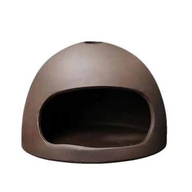 Imagem de Suporte Palo Santo, Chimenea, Queimador de incenso de argila roxa em forma de cúpula, queimador de cone de incenso