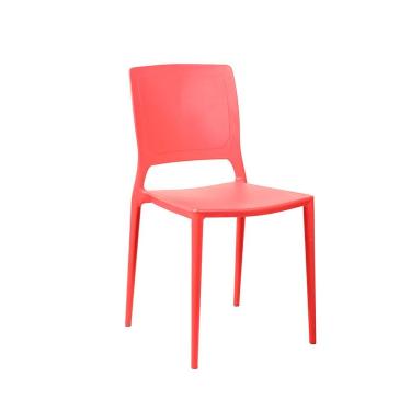 Imagem de Cadeira Empilhável Urano Vermelho Pastel Em Polipropileno