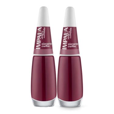 Imagem de Kit 2 Esmalte Impala A Cor da Sua Moda Cremoso Cor Elegante 7,5ml