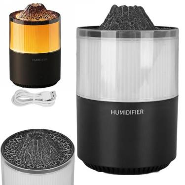 Imagem de Umidificador Luminaria Vulcao Climatizador Ar Purificador Ambiente Aro