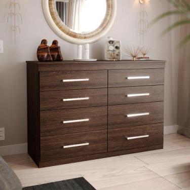Imagem de Cômoda Genova 8 Gavetas Capuccino Wood - Modern