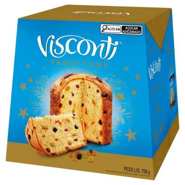 Imagem de Panettone Frutas Cristalizadas 750g - Visconti