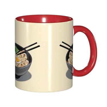 Imagem de Zeraoke Delicious Sweet Ramen Print Canecas de café criativas, personalizadas, presente para família, tamanho de 325 ml, unissex